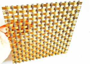 Wholesale SS &amp; Brass Architectural Crimped Woven Mesh , Interior Crimped Metal Screen from china suppliers