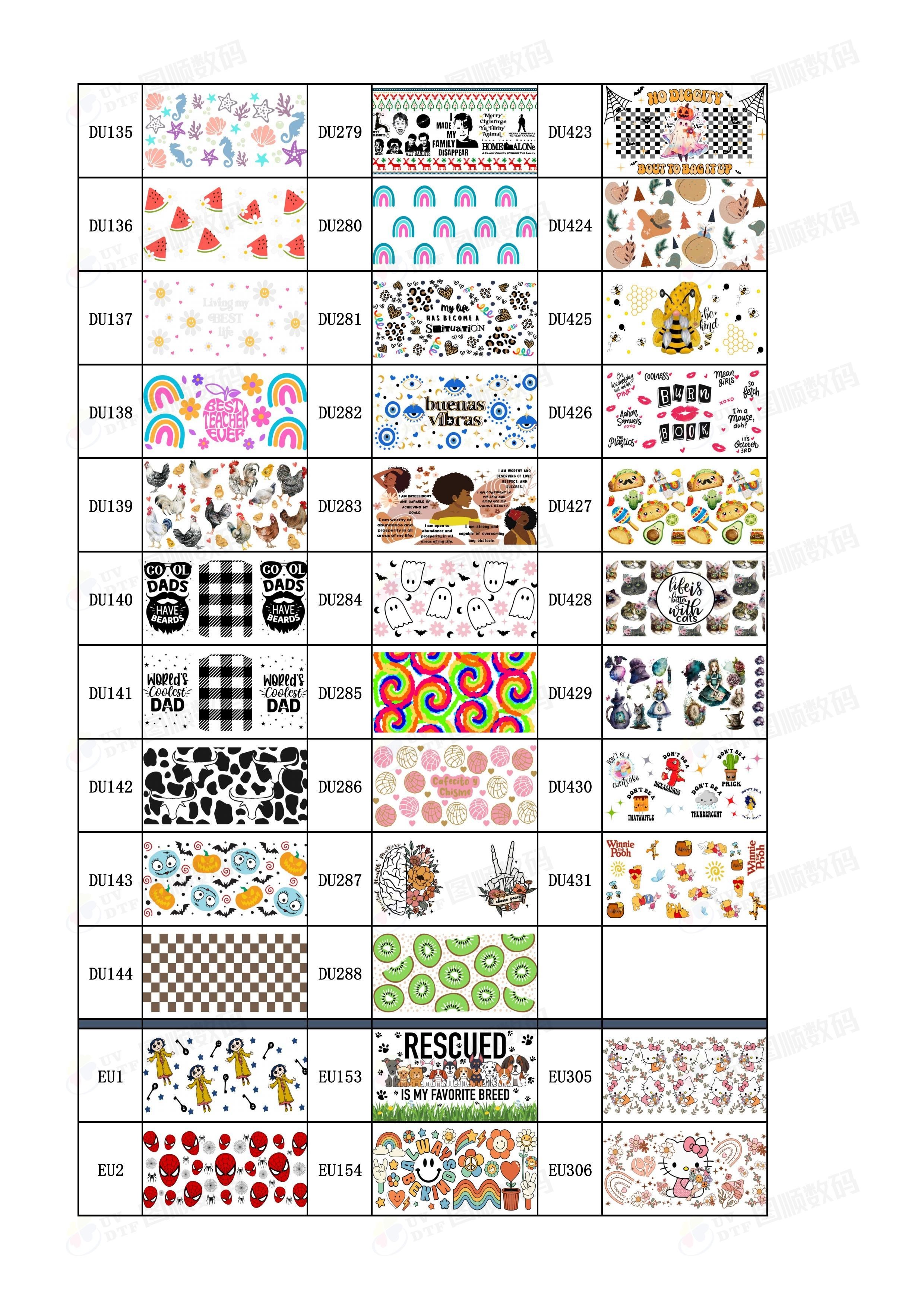 Foil Hot Stamping AB Transfer Film Disney Tumbler Wrap Glass Cup Wraps