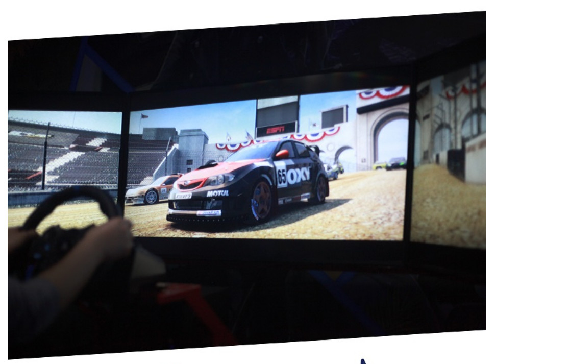 3 Screen 6 DOF VR Arcade Machine Race Car Coin Operated CE Certificate