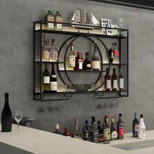Wholesale Rustproof Golden 140cm Length Metal Wine Rack Wall Mounting from china suppliers