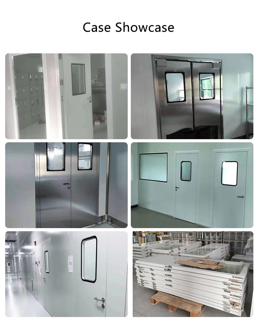 Double Swing Cleanroom Steel Doors | Heavy-Duty, High-Traffic Design | FDA/CE Certified