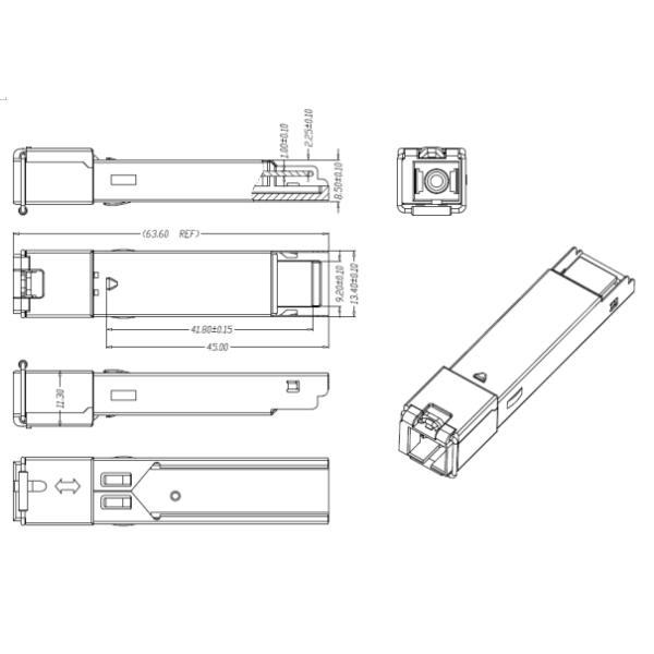 B+ GPON SFP 20km SMF SC Dasan Zhone Mxk-Gpon-Sfp-B+-Rssi Transceiver