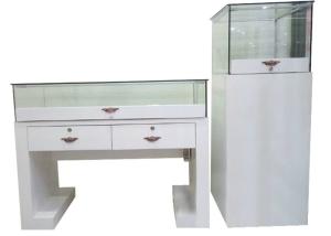 Wholesale White Color Wooden Glass Display Cases Flat Pack Plinth With Glass Cabinet from china suppliers