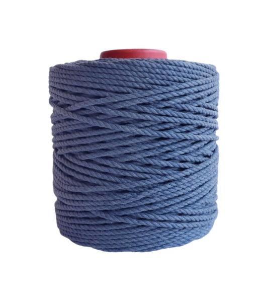 5mm Macrame Cotton Rope Cord Twine 3 Strands Twisted for Length 0-10000m