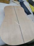 Custom Grand 41 inch Dreadnought Acoustic Guitar in Dark Brown Finish Flamed