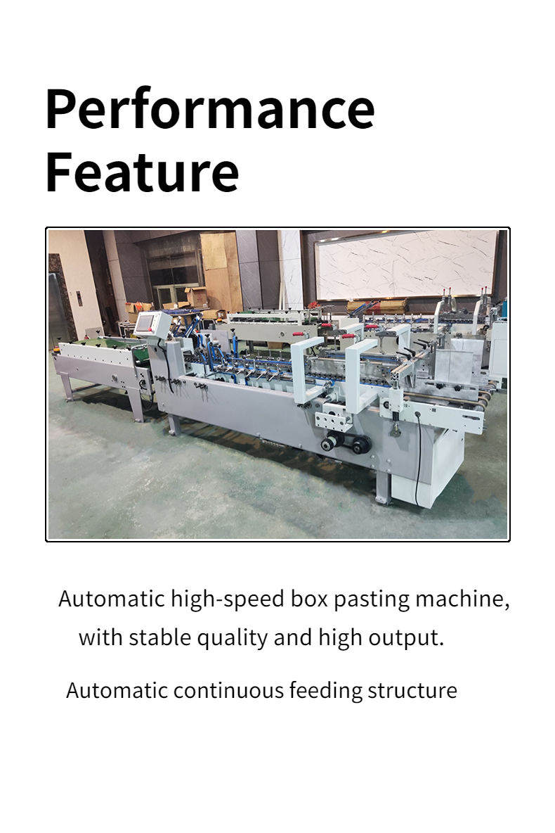 Automatic Folder Gluer Machine ZH 800 Electric Driven Side Glue Box Straight Line Box