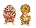 Vintage Style Hand Painted Easter Egg Jewerly Trinket Box Love Angel Jewelry Box
