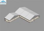 10x15m / 10x5m Outdoor Warehouse Tent Wooden Floor White PVC Cover For Trade