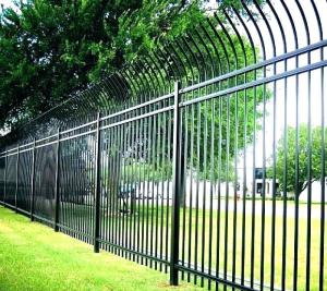 Wholesale Black RAL Color Wrought Iron Garden Fence 2400mmL X 2100mmH from china suppliers
