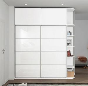 Wholesale tempered glass door wardrobe,White wardrobe,wardrobes bedroom closet modern,l shape wardrobe,sliding built-in door from china suppliers