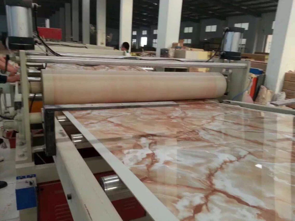 Sjsz80 / 156 Sheet Extrusion Plant PVC Imitation Marble Board Making