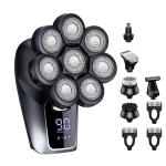 6 In 1 Waterproof Head Shaver Multifunctional Grooming Kit Cordless Electric