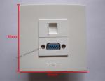 Fashion White Color 86 Wall Socket RJ45 VGA PC Panel For Home Hotel Universal