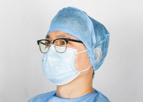 Doctors Disposable Nonwoven Surgical Head Cover / Surgical Nurse Cap Bouffant