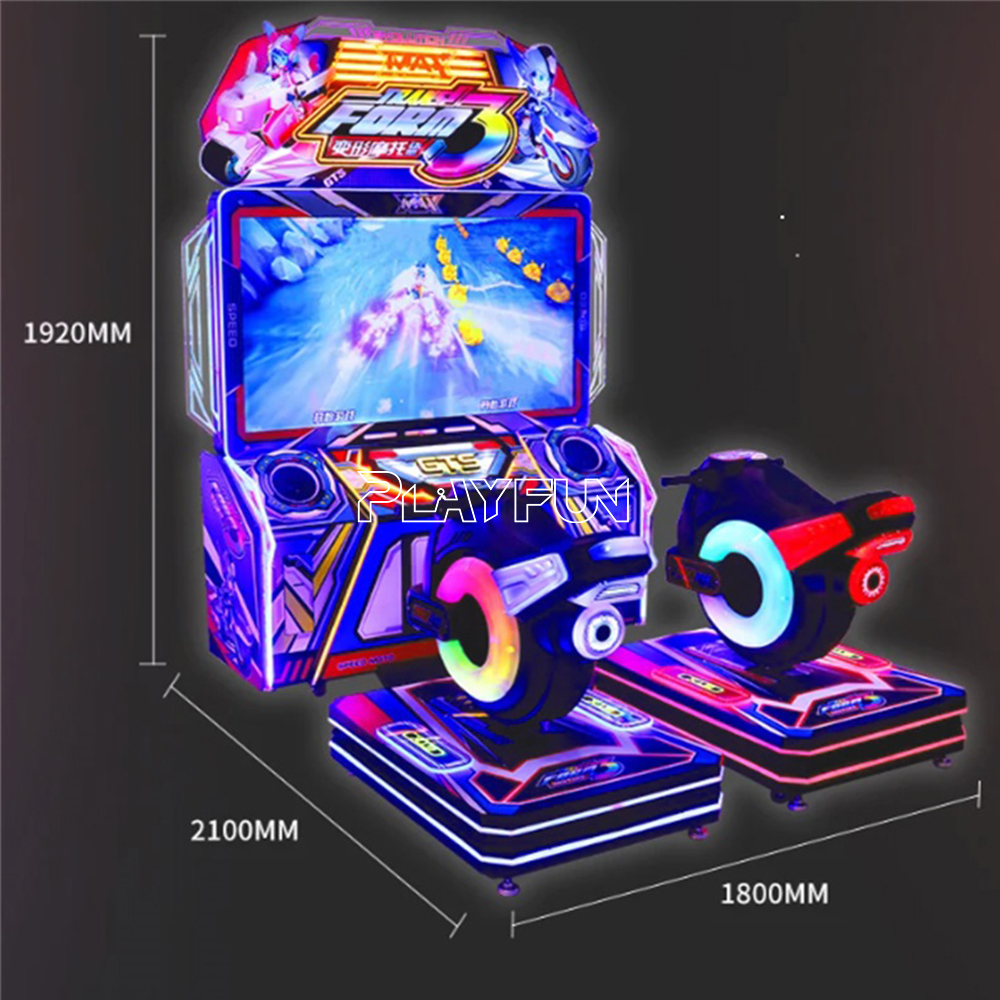 Amusement Zone Coin Operated Moto 2player Kids Motorcycle Video Motorcycle Racing Simulator Arcade Game Machine