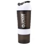 Custom Logo 650ml Black Three Layers Fitness BPA Shaker Cup