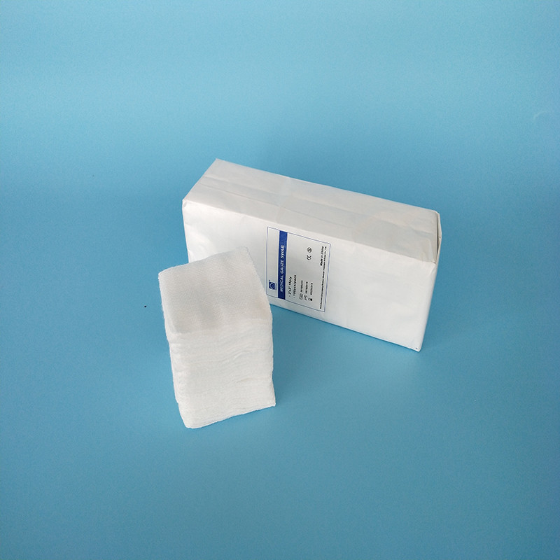 Absorbent Medical Gauze Swabs White Color With X - Ray Detectable Thread