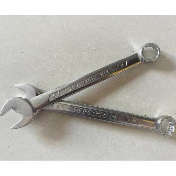17mm Hot selling DIY DIN Standard Chrome Vanadium Chrome Plated Metric combination wrench