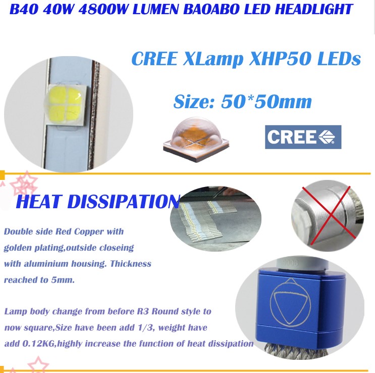 Hot SALE 40W White H4 9003 HB2 4800LM LED DRL Headlight Bulb #R Headlight 5000K Beam--from BAOBAO LIGHTING