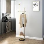 Modern Minimalist Movable Storage Floor Hanger Rack With Wheels