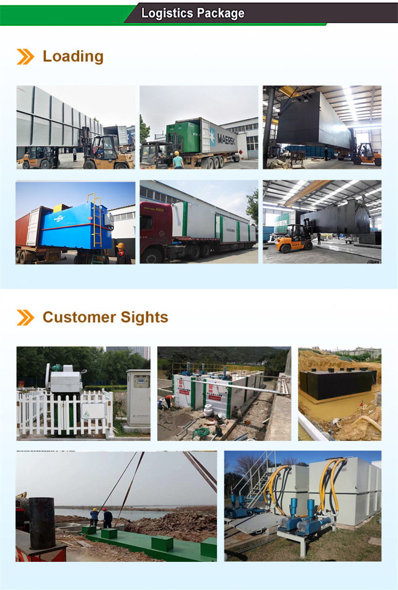 Motor Driven MBR 2-450t/Day Compact Industrial Waste Water System For Slaughterhouse