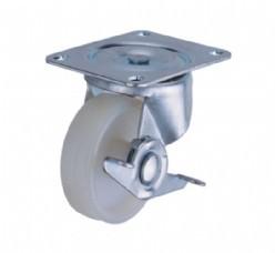 Wholesale light duty 2&quot; side brake white PP fat caster USA style, 3 inch rigid industry steel casters caster silver from china suppliers