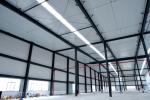 Red Paint Metal Garage Buildings For Cargo Storage & Logistic Transportaiton