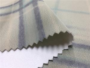 Wholesale Coat 0.7mm Printed Polyurethane Leather Fabric Surface Grids Normal Tearing Strength from china suppliers