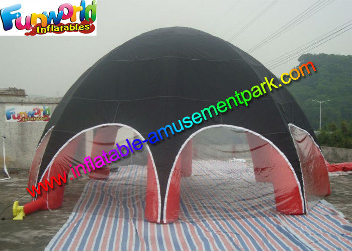 UV-treated PVC Coated Nylon Outdoor Inflatable Party Tent Red / Black