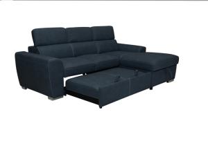 Wholesale Black Wooden Frame Functional Sofa Bed Technological Fabric Cover Spring Plastic Legs from china suppliers