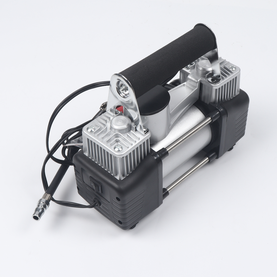 180W Heavy Duty Car Air Compressor with 5M PU Coiled Air Hose and High Speed Motor