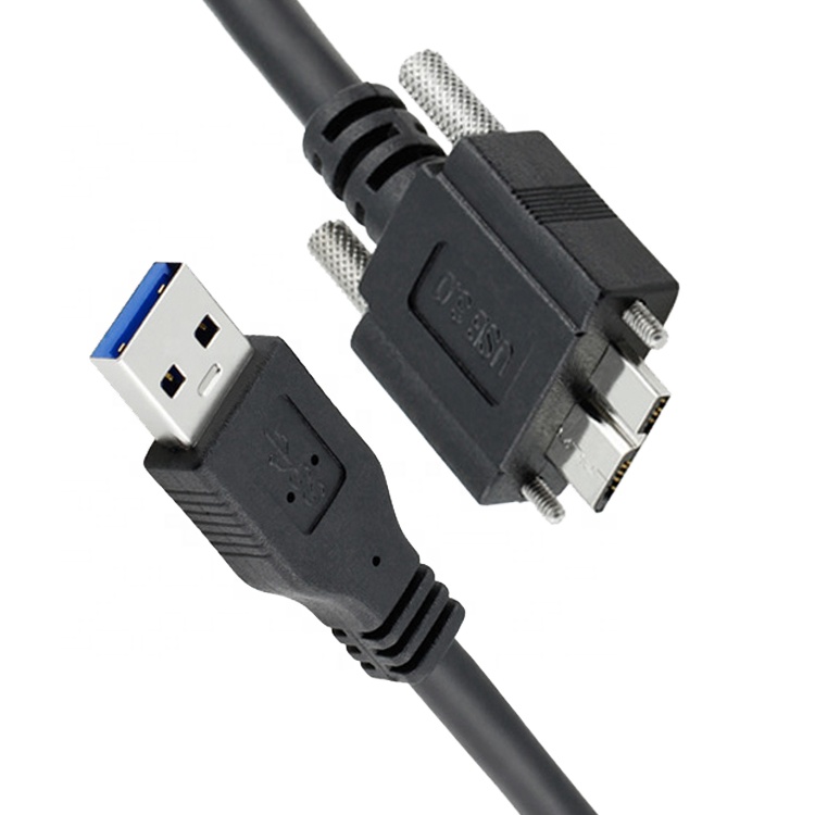High Speed 5Gbps Screw Panel Mount Micro B USB 3.0 Extension Cable