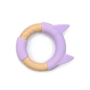 Wholesale Purple Silicone Beech Wood BPS BPA Free Funny Teething Toys from china suppliers
