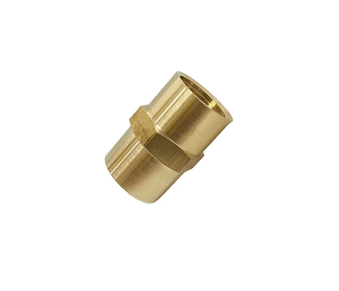 Round Head Nipple Coupling Brass Pipe Fitting 1/2 Inch NPT X 1/2 Inch NPT