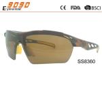 Retro sports sunglasses,made of plastic, UV 400 protection lens,suitable for men