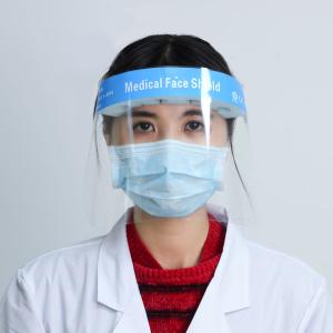Wholesale Anti Dizziness Plastic Face Visor , 33*22cm Adult PPE Clear Face Shield from china suppliers