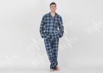 Comfortable Soft Mens Luxury Sleepwear Cotton Reverse Collar Long Sleeve Shirt