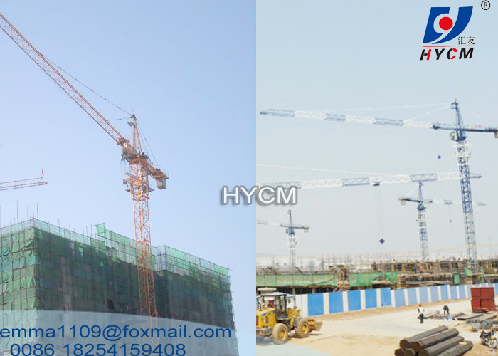 QTZ100 Topkit Tower Crane 8 tones Load 56m Boom 1.4t Tip Load In Russia