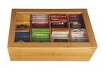8 Compartments Bamboo Storage Box , Wooden Tea Organizer Heavy Metal Free