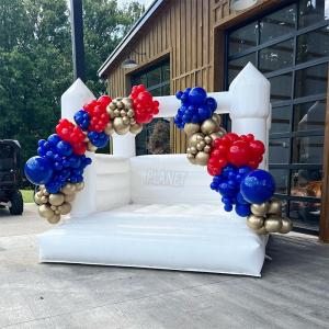 Wholesale 13ft Adult Inflatable Bouncy Castle PVC White Wedding Bounce House from china suppliers