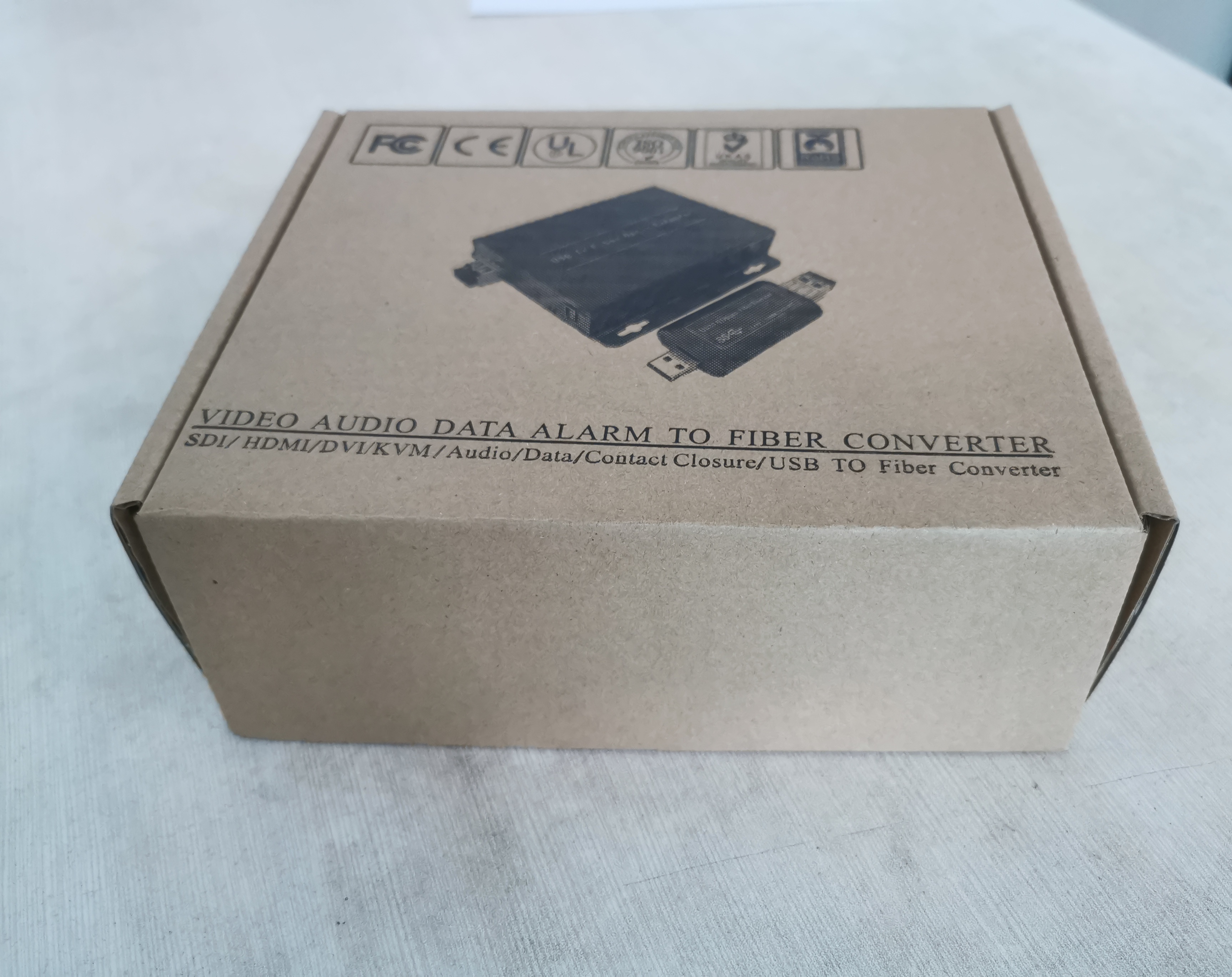 CE Fiber Optic USB Extender USB 3.0 Type B Male Connector