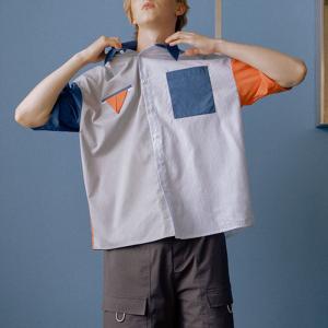 Wholesale Fashion Boys Polo T Shirts Color Combination Collar Design Short Sleeve from china suppliers
