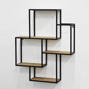 Wholesale Antique Rustic Metal Wall Display Rack , Wooden Wall Mounted Display Shelves from china suppliers