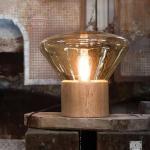 European-style personality creative wood art glass living room Anai Table Lamp