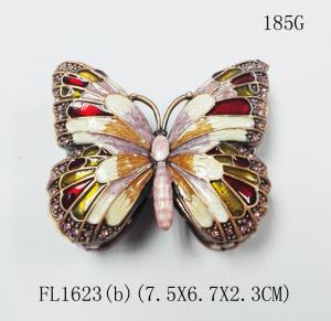 Wholesale Meatl Butterfly Trinket Box Butterfly Pewter Jewelry Boxes from china suppliers