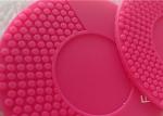 Rose Red Soft PVC Patches For Face Washing Instrument / Soft Silicone Patch