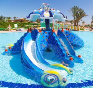 Wholesale Octopus Mini Pool Slide Outdoor Indoor Children Play Pool Fiberglass With Roof from china suppliers