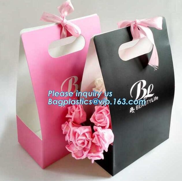 Wholesale Durable Colorful Custom Printed Cake Packaging Gift Paper Bag With Flower, Tote Carrier Gift Bags bagease pac