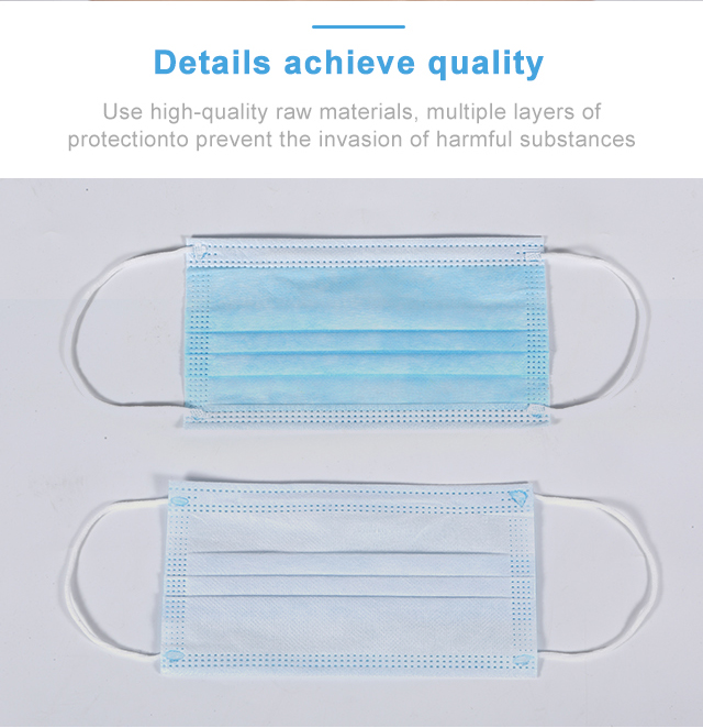 Ready to ship Medical face mask 3 ply earloop face mask in stock from China