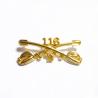 Buy cheap Gold Zinc Alloy 3D Custom Metal Pin Badges 2.25 Inch Cavalry Regimental Crossed from wholesalers